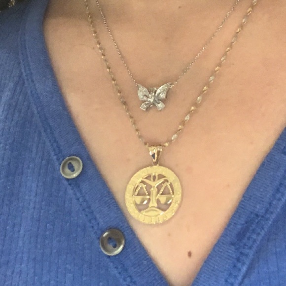 Birthmonth Horoscope Pendant Round 14k Solid Gold all months available - Picture 1 of 7